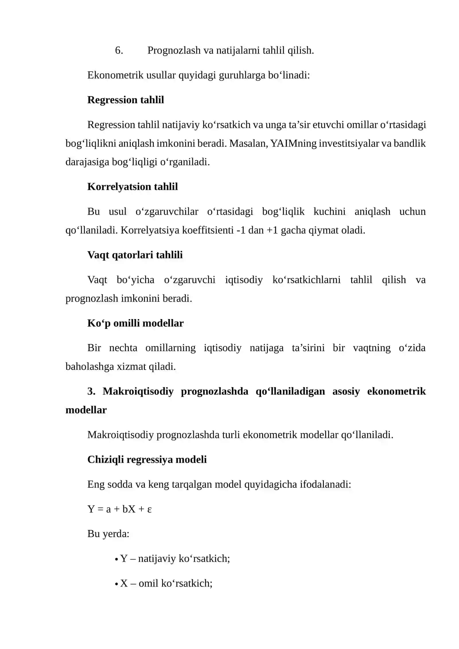 MAKROIQTISODIY PROGNOZLASHDA EKONOMETRIK USULLARDAN FOYDALANISH 4