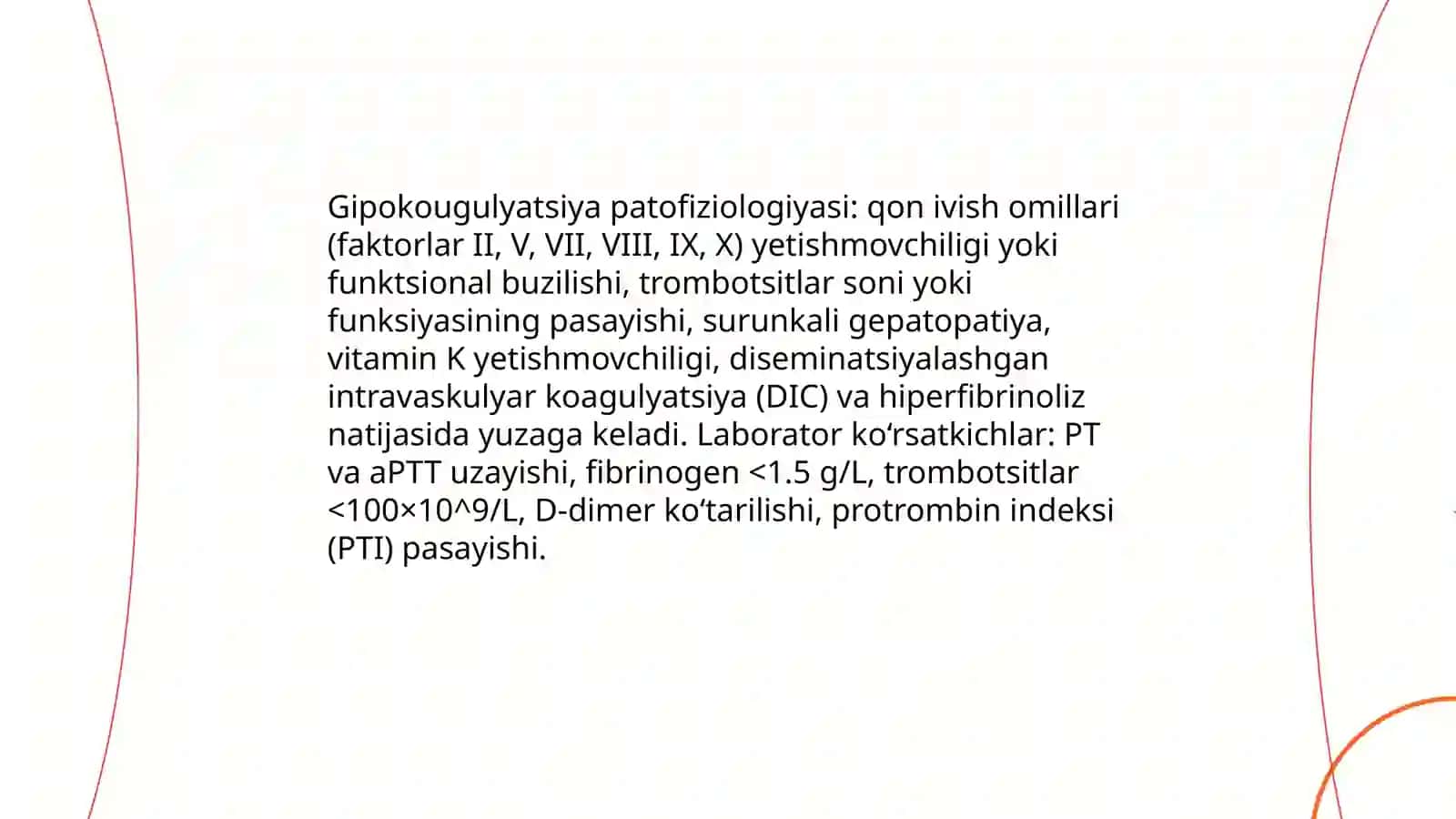 Gipokougulyatsiya koʻrsatkichlari 4