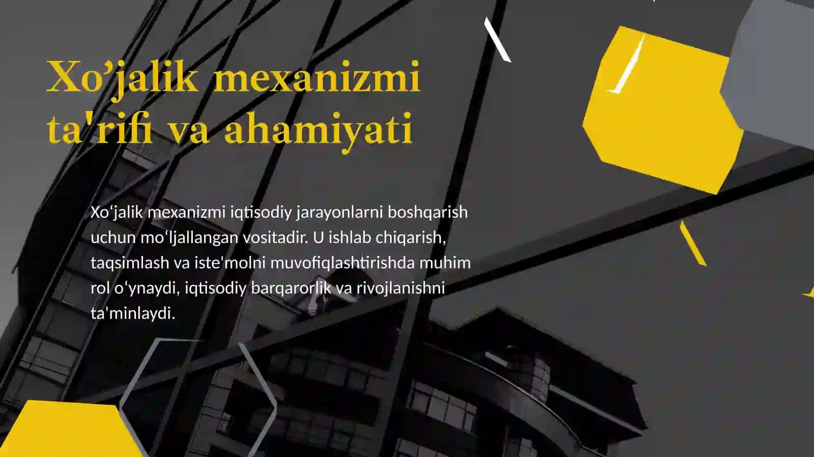 Xo’jalik mexanizmining nazariy asoslari va O’zbekiston bozor iqtisodiyotini shakllantirishdagi o’ziga xos xususiyatlari 4