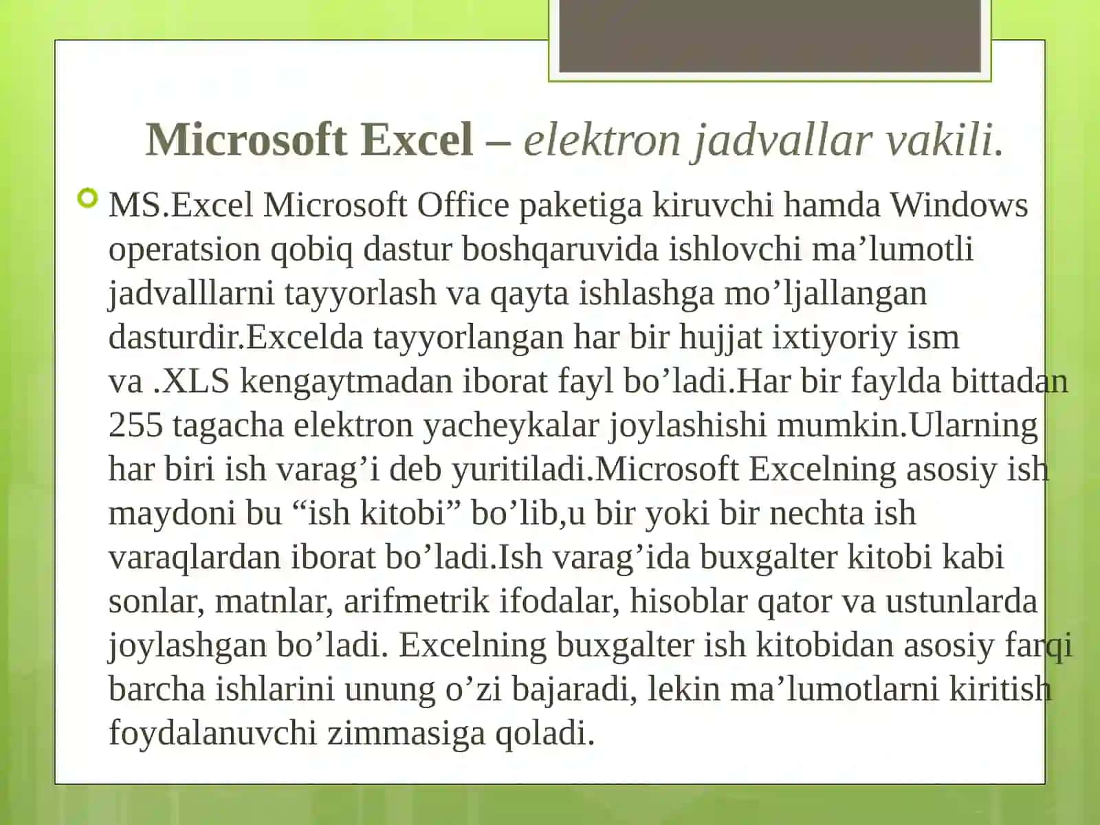 Raqamli va axborot texnologiyalari 4