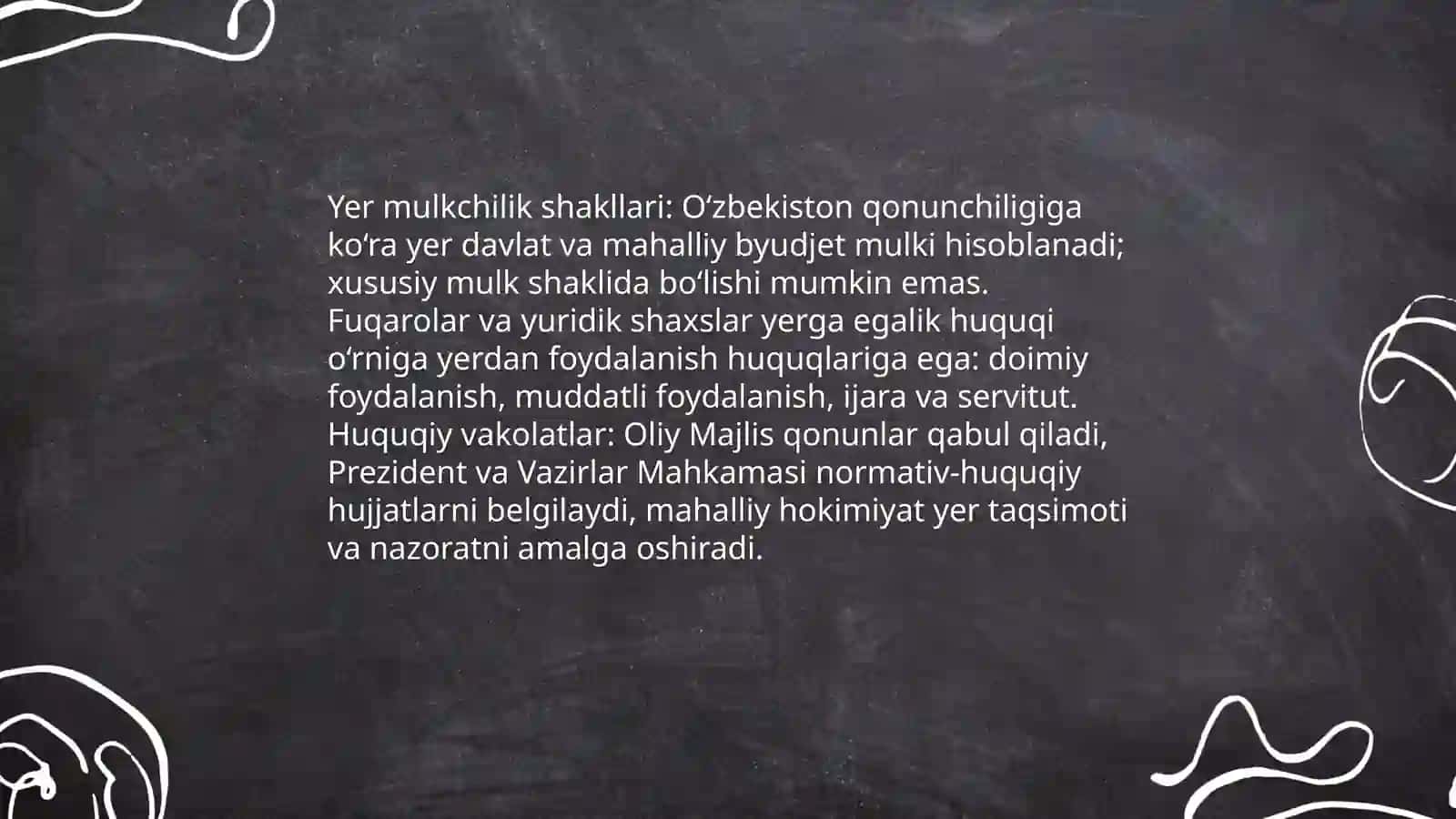 Yer resurslarini boshqarishning huquqiy asoslari 4