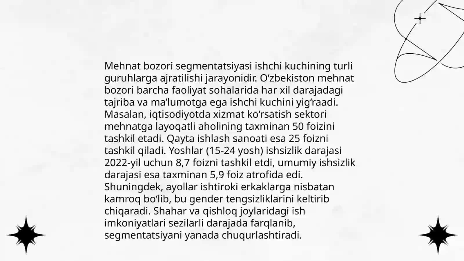 MEHNAT, KAPITAL VA YER BOZORLARINI TAHLIL QILISH 4