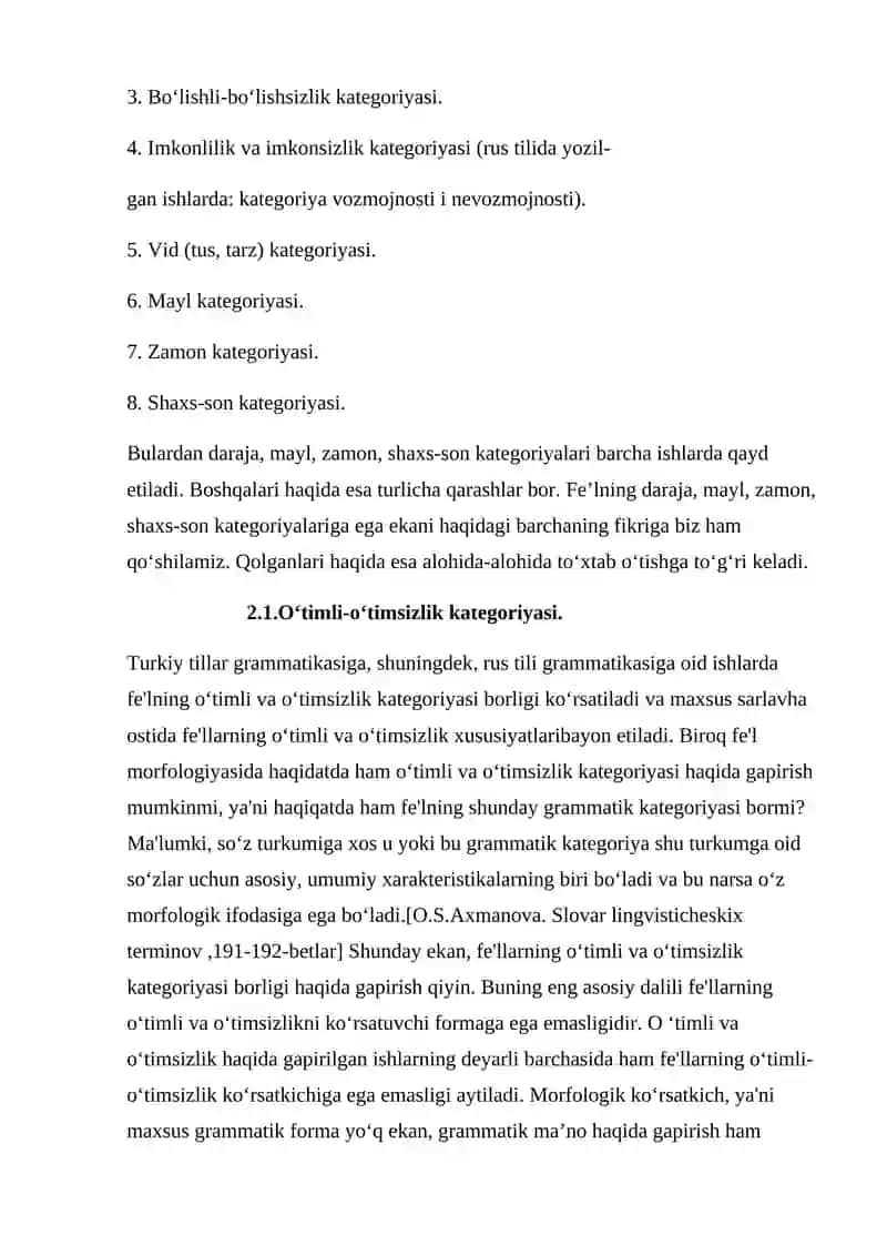 FE’LNING GRAMMATIK KATEGORIYALARI 4