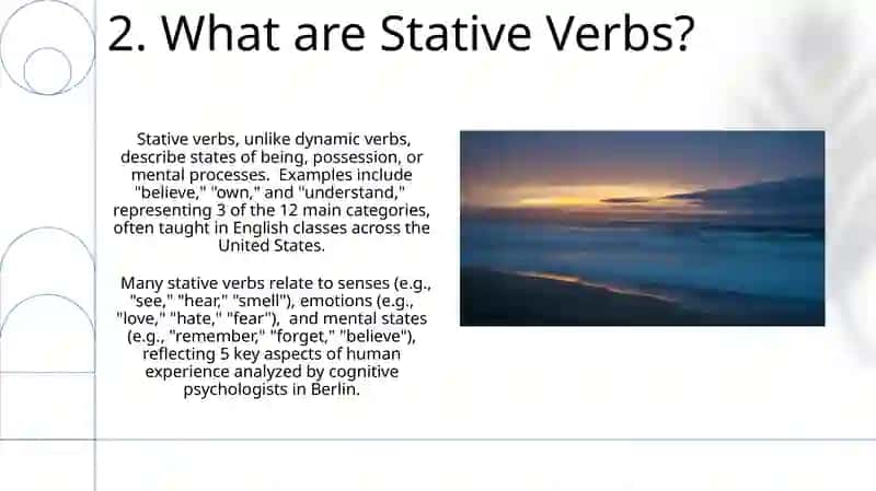Stative verbs 4