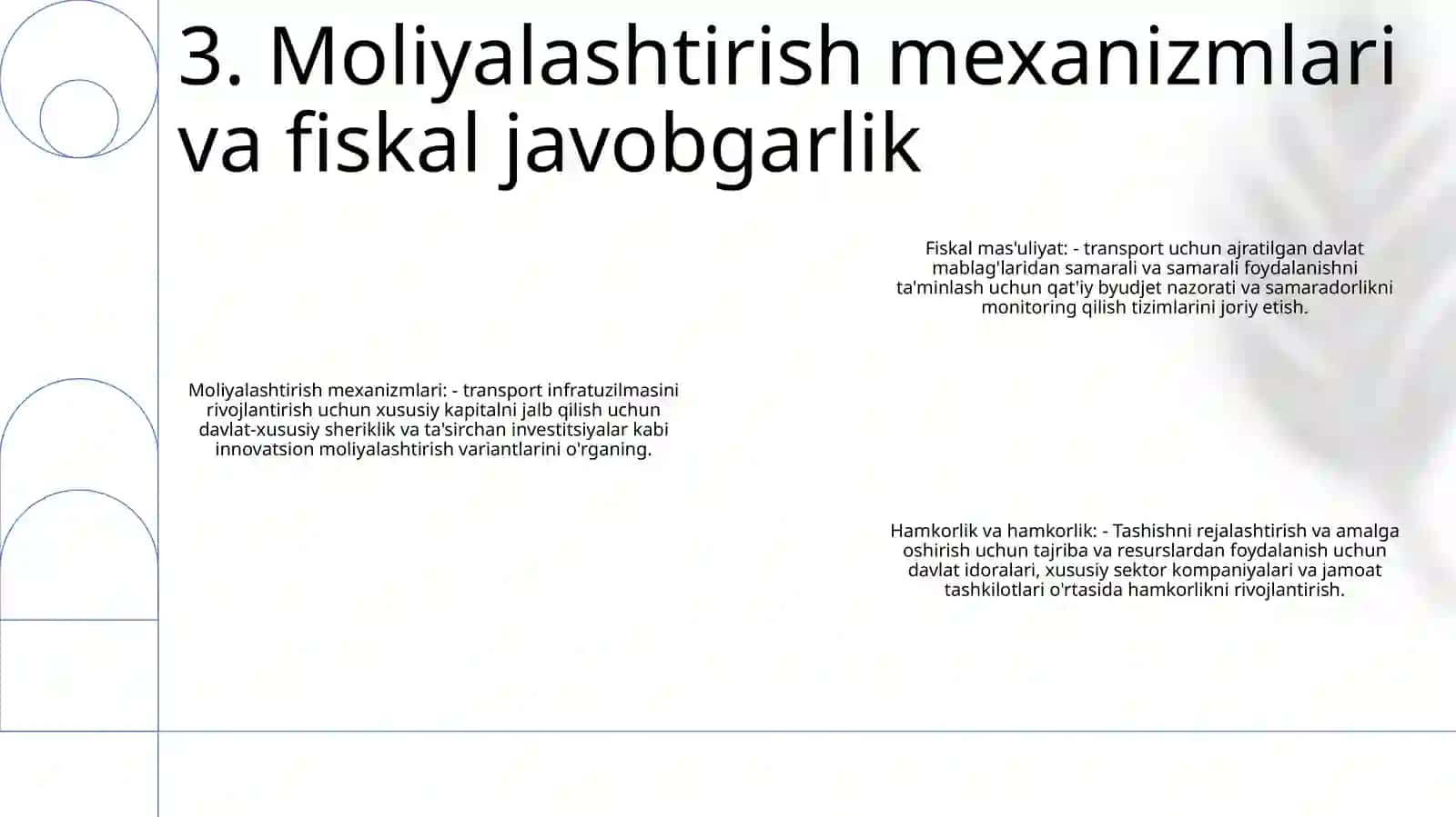 Transport Tizimini Davlat Tomonidan Qo'Llab- Quvvatlashni Ta'Minlash 4