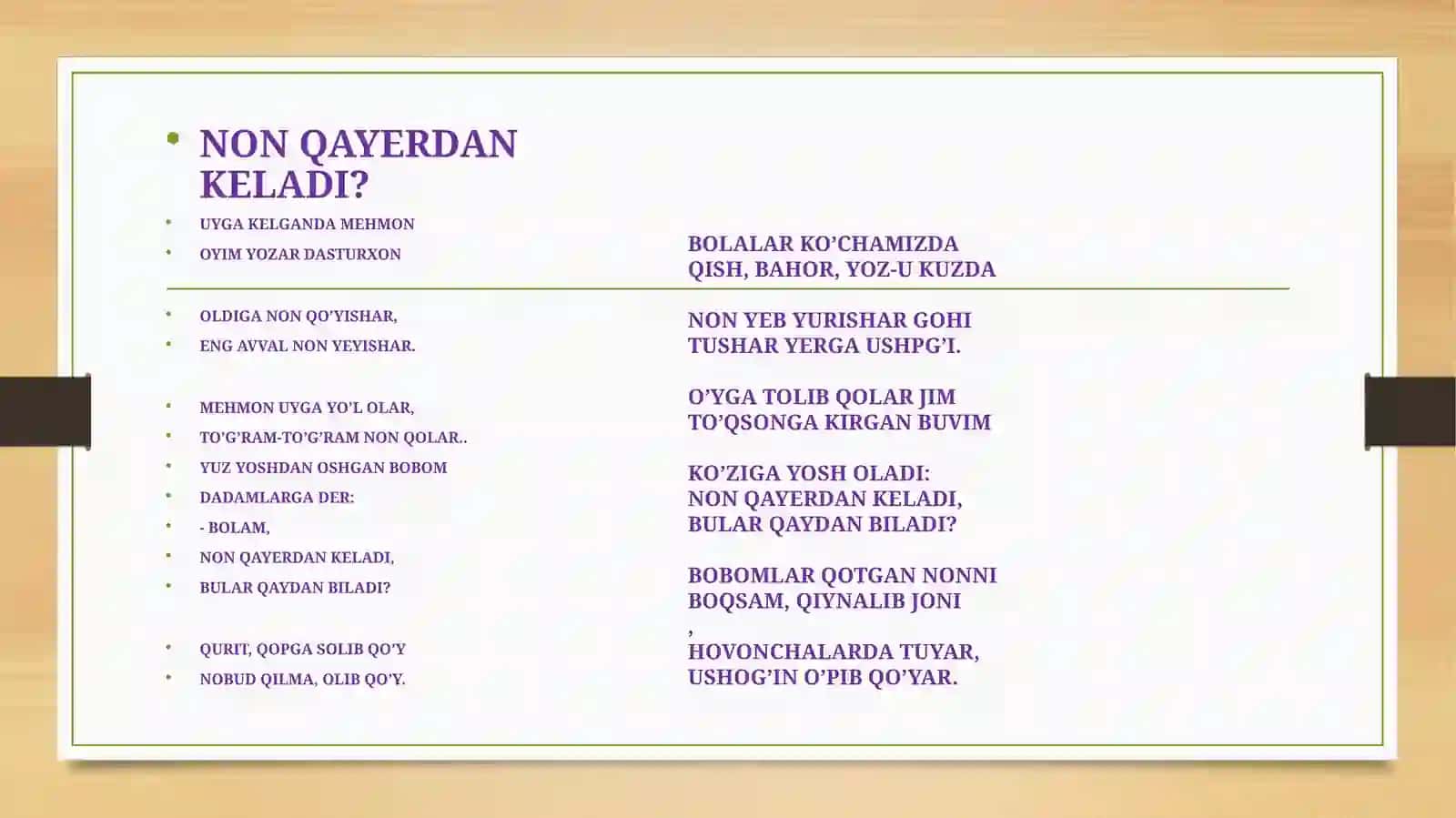 NON QAYERDAN KELADI?(QAMBAR O’TAYEV) 4