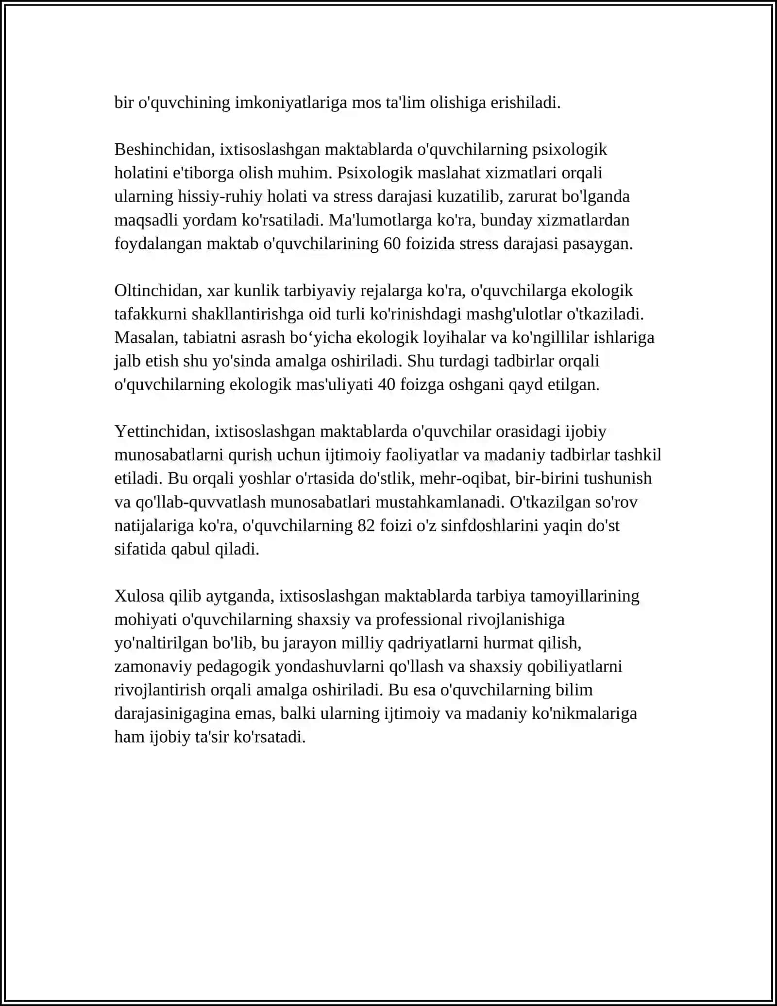 IXtisoslashgan maktablarda tarbiya tamoyilari qollanish 4