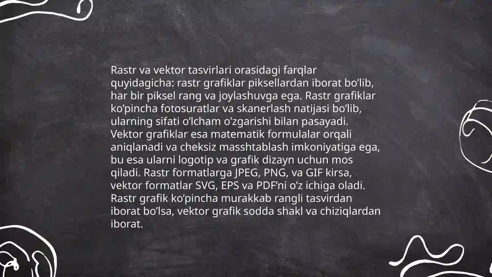 Rastr tasvirlar bilan ishlash 4