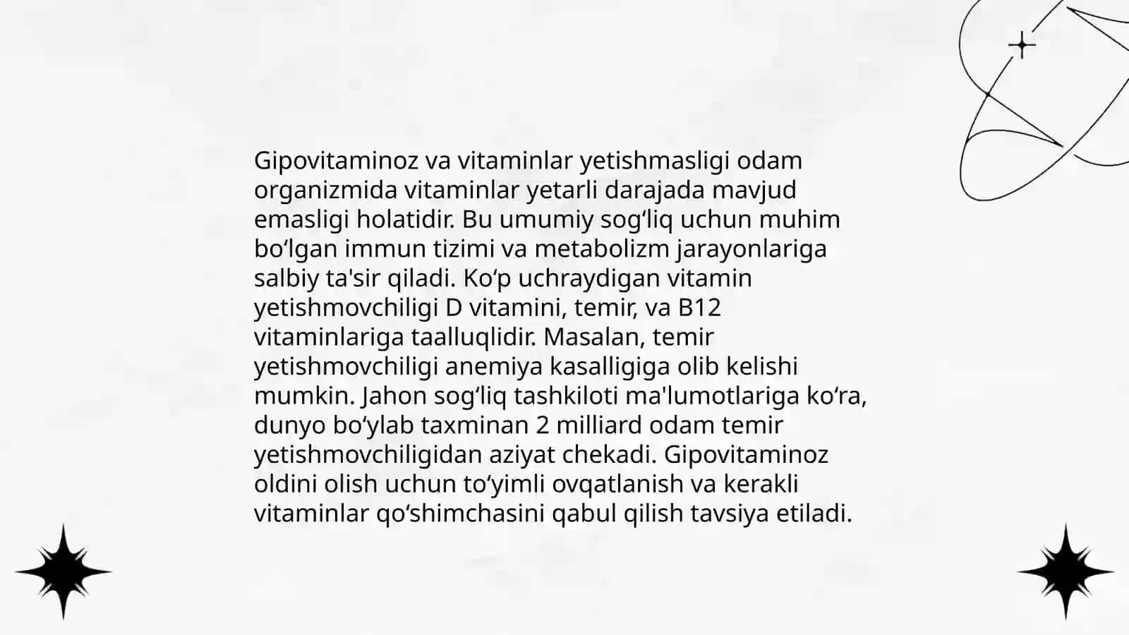 Gipervitaminoz va gipovitaminoz holatlarida moddalar almashinuvi buzilishi 4