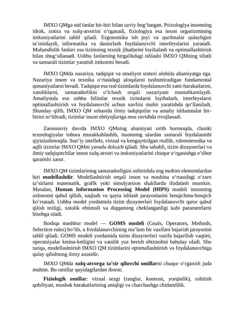 IMXO QM nazariya va modellari 4