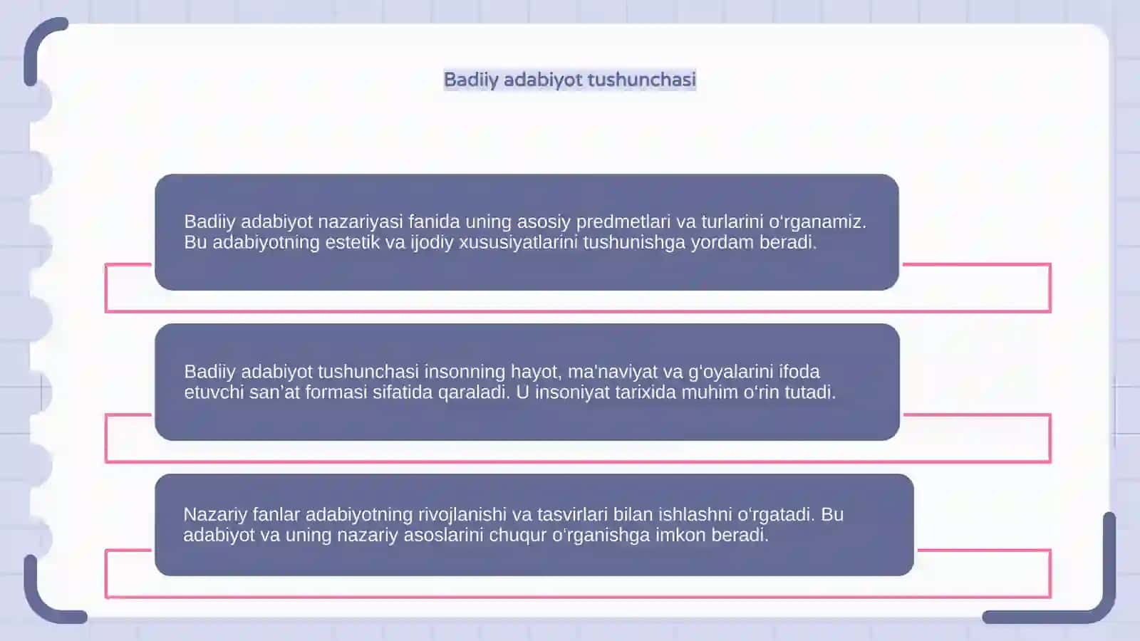 Adabiyot nazariyasi fanining predmeti-badiiy adabiyot 4