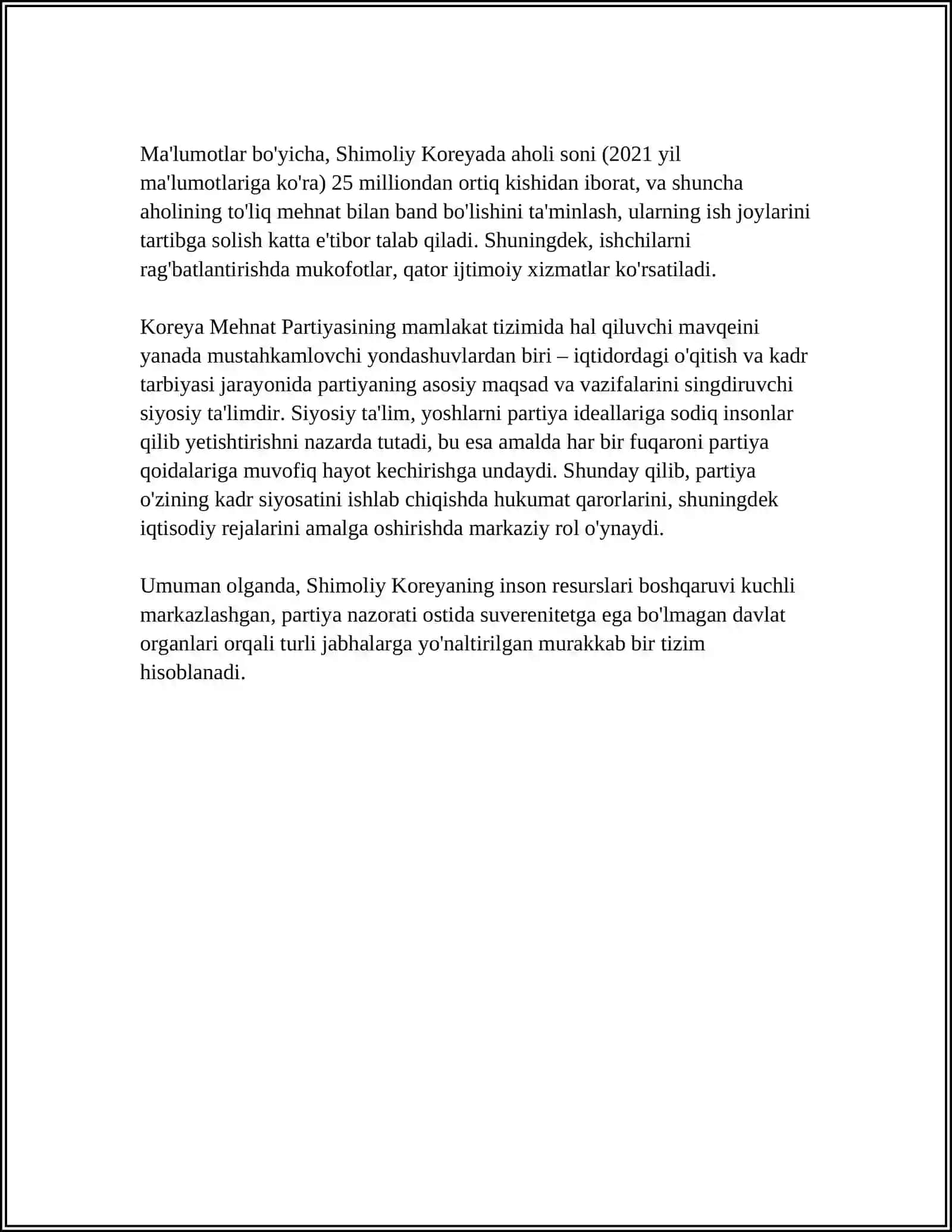 "SHIMOLIY KOREA" DAVLATIDA INSON RESURSLARINI BOSHQARISH TIZIMI 4
