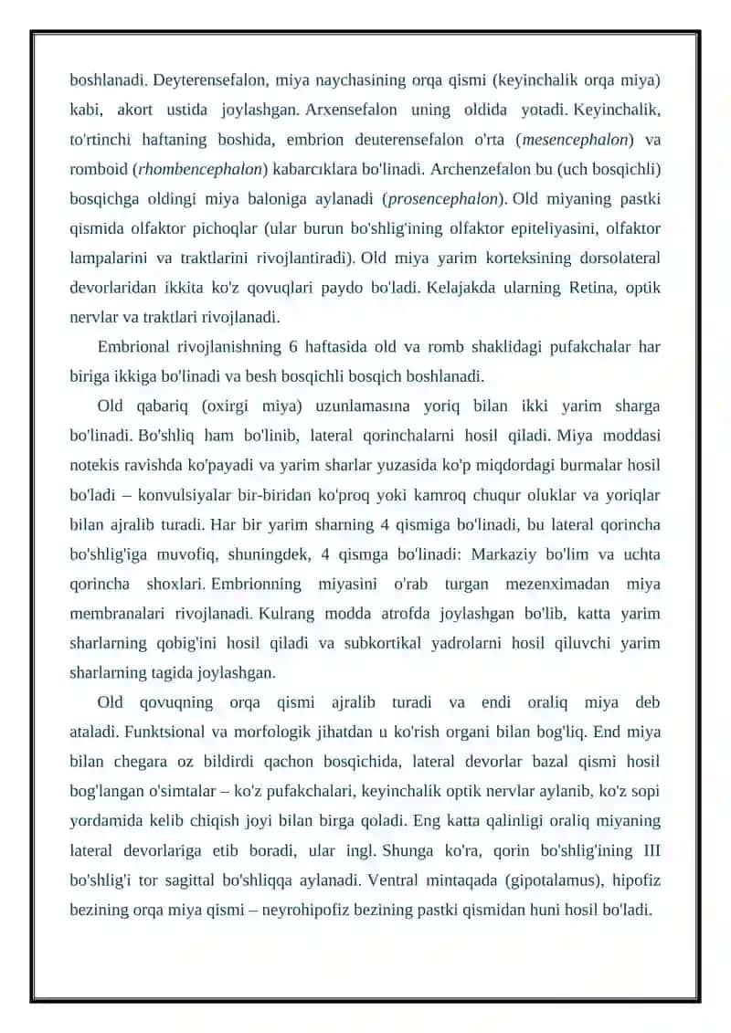 Asab tizimining ontogeniyasi va filogeniyasi 4