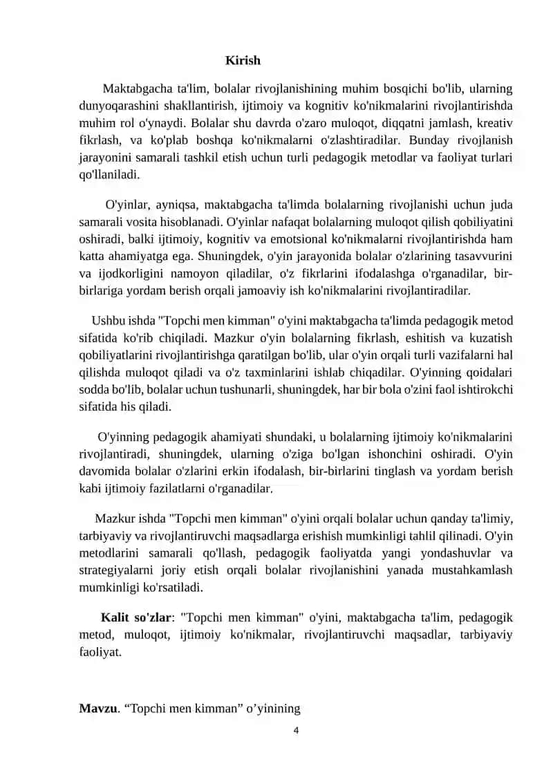 “Topchi men kimman” oʼyin markazi 4