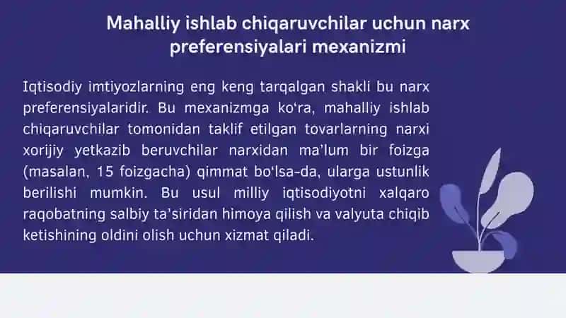 Xarid tizimida ijtimoiy-iqtisodiy imtiyozlar 4