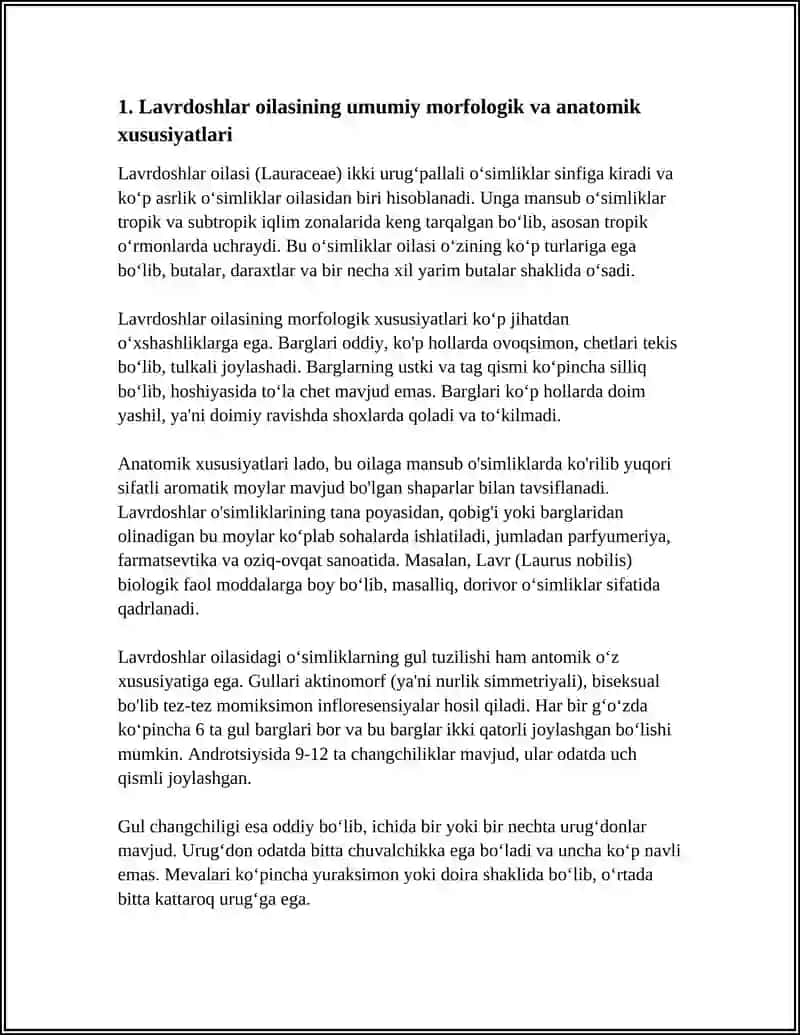 IKKI URUĜPALLALI ÒSIMLIKLAR SINFIGA MANSUB OILALAR 4
