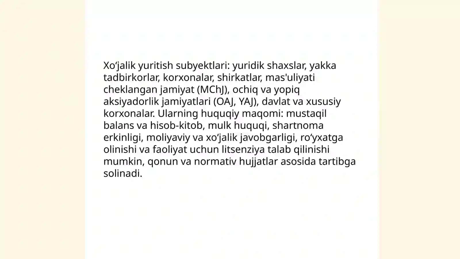 Xoʻjalik yuritish huquqi 4