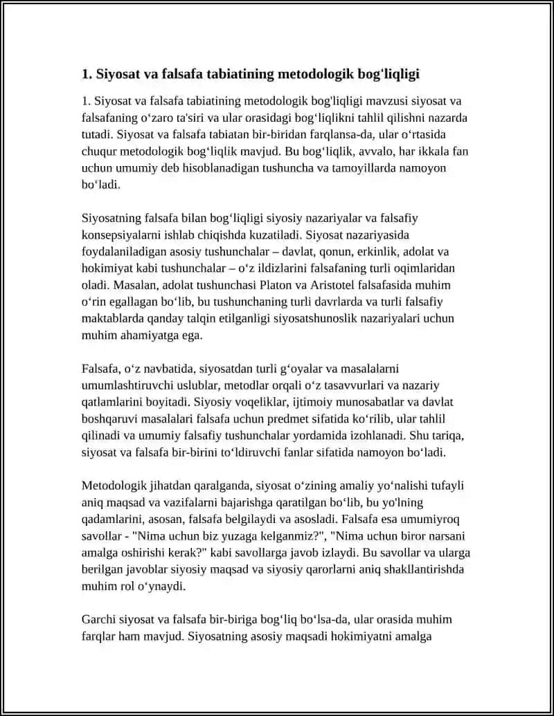 SIYOSAT VA FALSAFA TABIATINI O'RGANISHDA BOG‘LIQLIK HAMDA FARQLILIK XUSUSIYATLARI 4