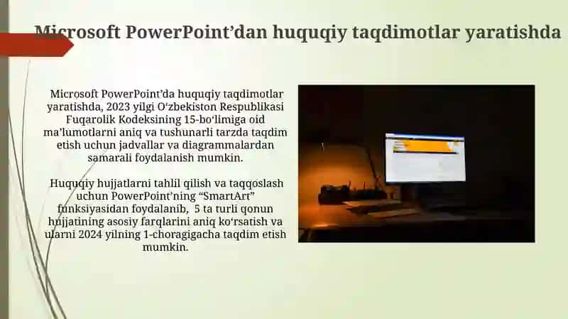 Zamonaviy ofis dasturlari va huquqiy amaliyot 4