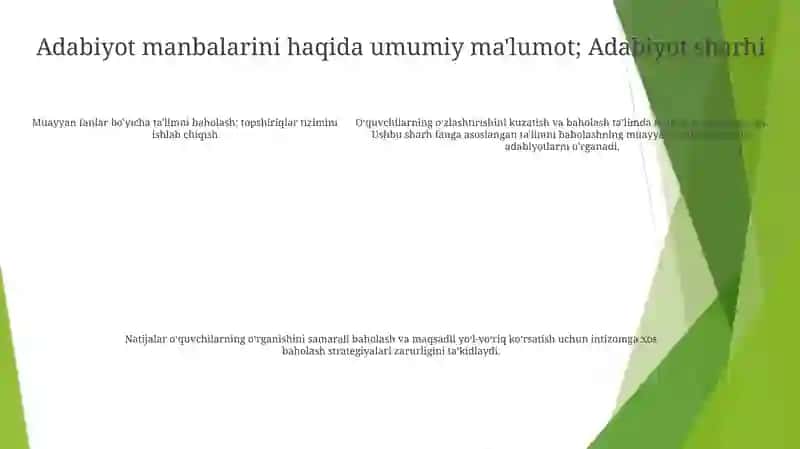 Muayyan Mavzular Asosida OʻQuvchilar Bilimini Nazorat Qilish Va Baholash Uchun Topshiriqlar Tizimini Ishlab Chiqish 4