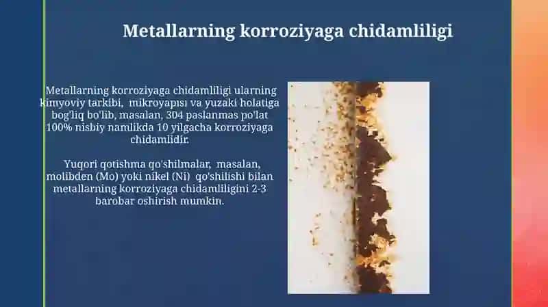 Korroziya va uning ta'siri 4