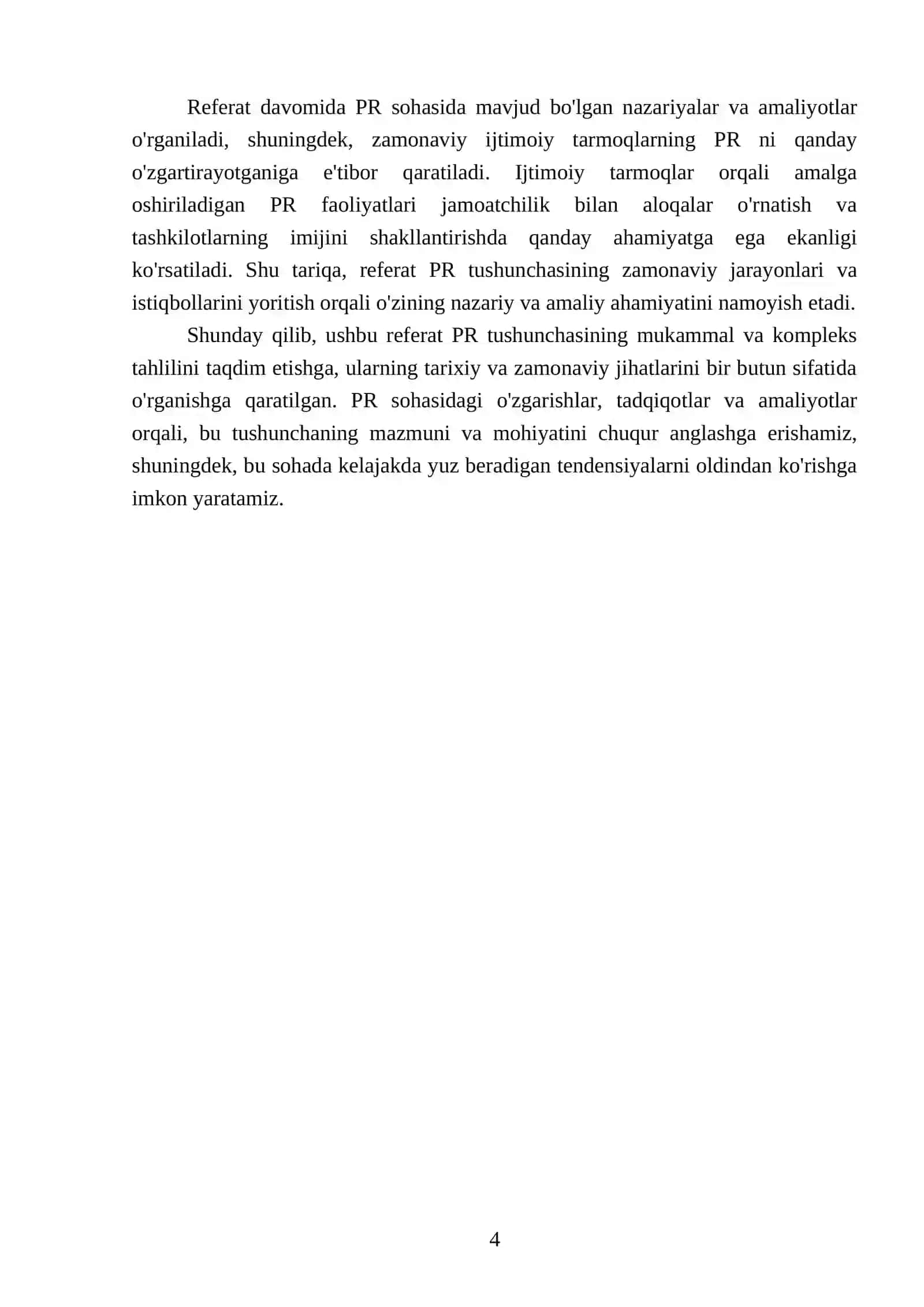 PR (Public Relations) tushunchasining mazmun va mohiyati 4