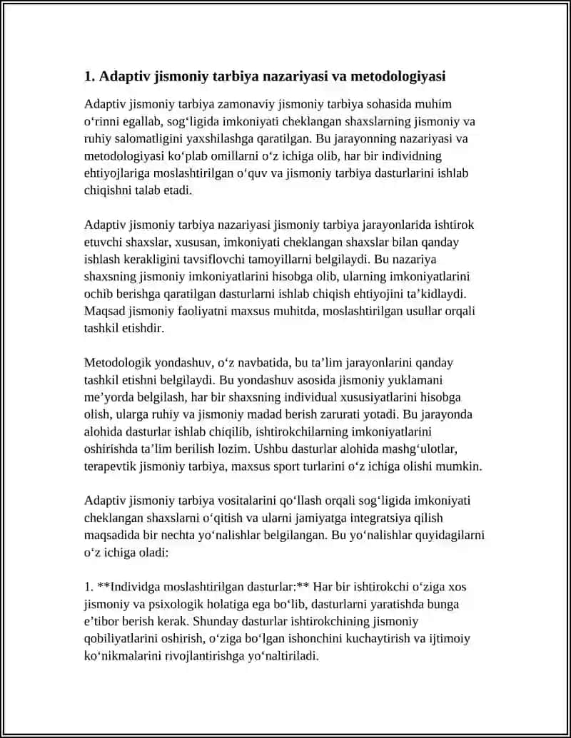 Adaptiv jismoniy tarbiya nazariyasi va metodologiyasi 4