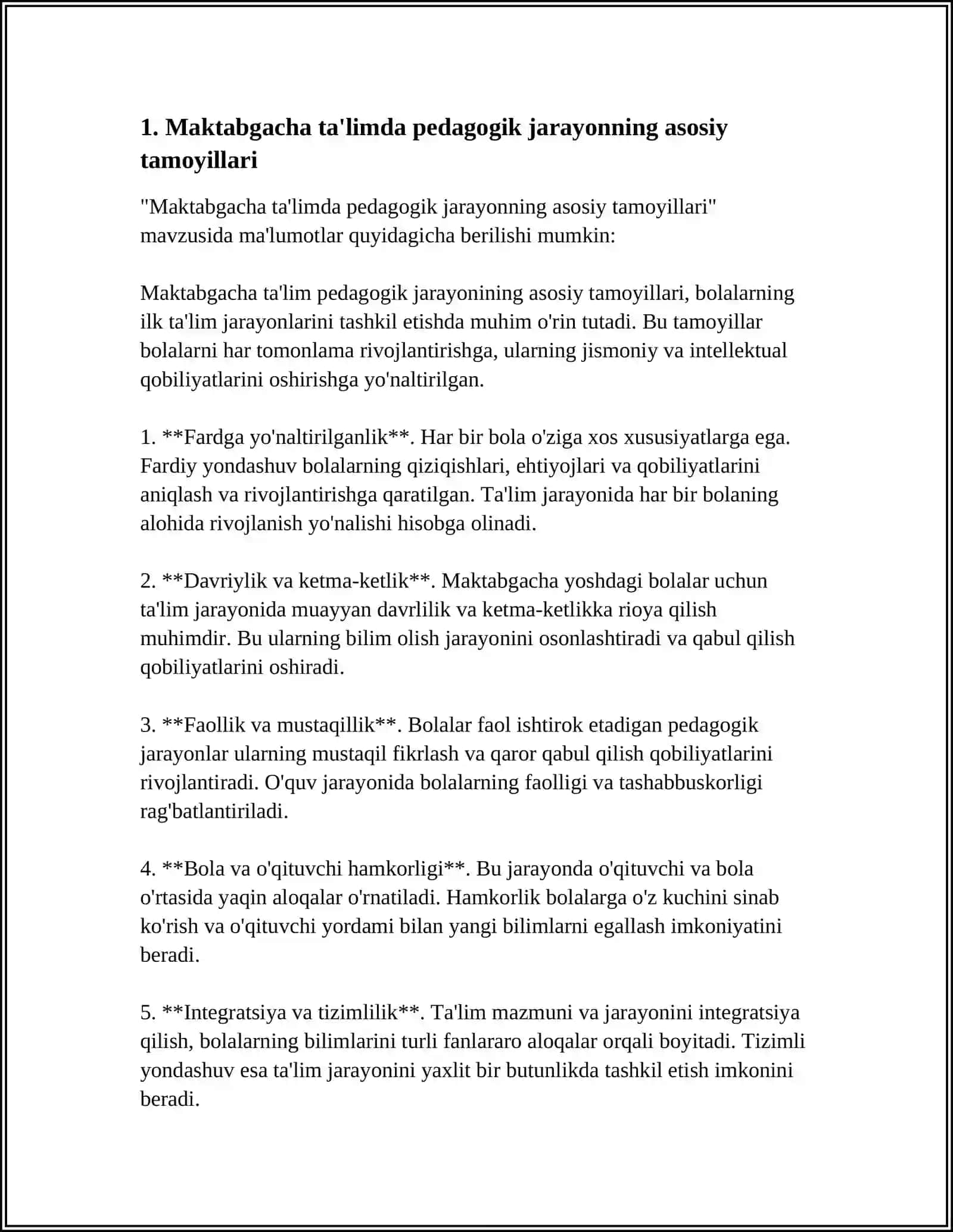 MAKTABGACHA TAʼLIM TASHKILOTLARIDA PEDAGOGIK JARAYONNI TASHKIL ETISH 4