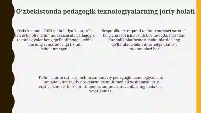 O'zbekistonda pedagogik texnologiyalar rivojlanishi 4