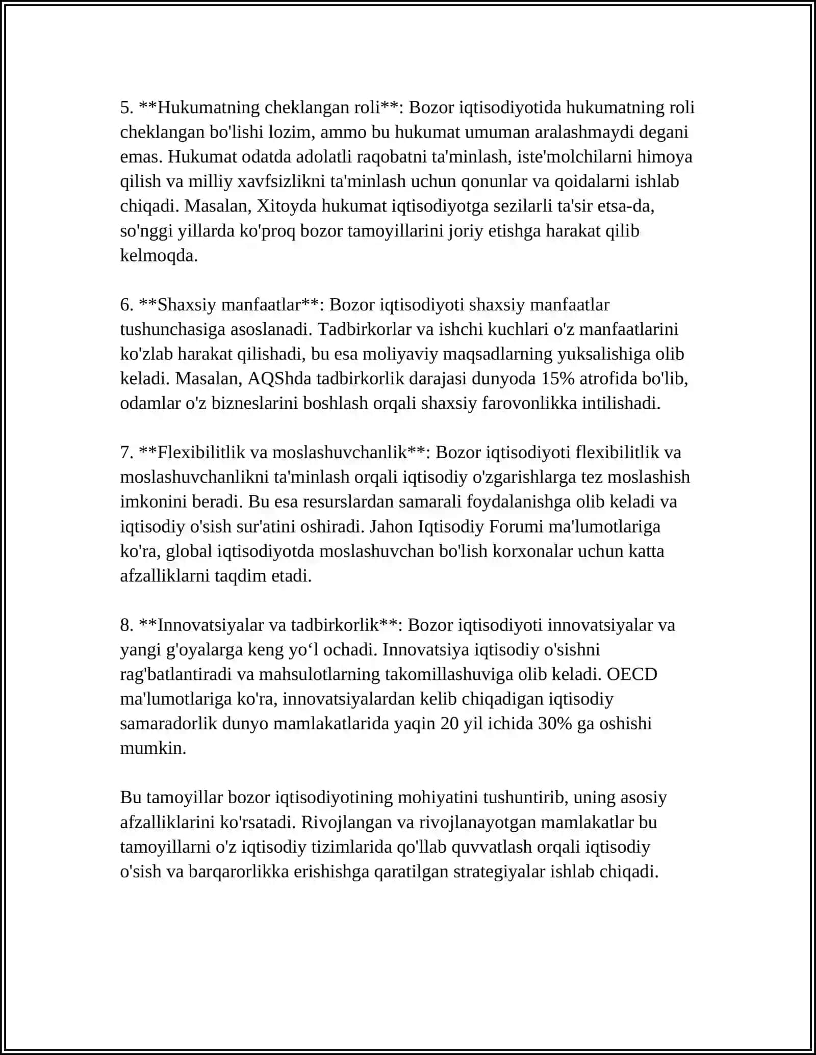 BOZOR IQTISODIYOTINING MAZMUNI VA UNGA O'TISH YO'LLARI 4