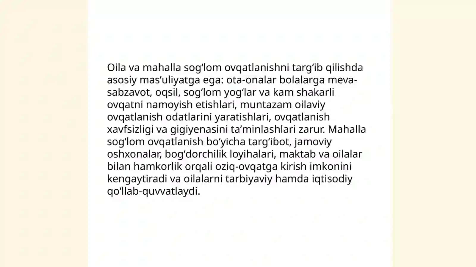 Oila va mahalla institutlarining sogʻlom bolani tarbiyalashda tutgan oʻrni 4