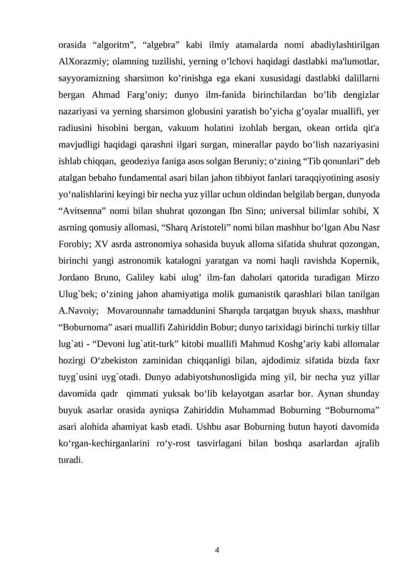 ZAXIRIDDIN MUHAMMAD BOBURNING XATTI BOBURIY HAMDA BOBURNOMA ASARLARI NING TAʼLIMIY TARBIYAVIY AHAMIYATI 4