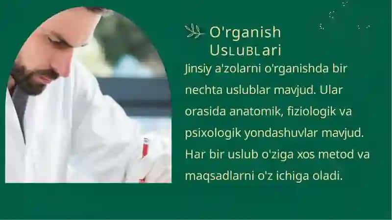 Jinsiy A'zolarni o'rganish uslublari va texnikasi 4