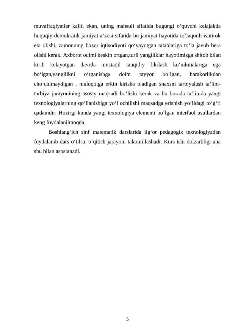 Boshlang’ich sinflarda arifmetik amallar bajarish metodikasi 4