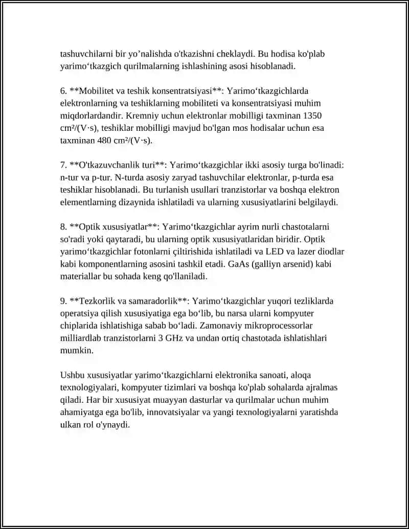 YARIMOʻTKAZGICHLARDA NOMUVOZANATDAGI ZARYAD TASHUVCHILARNING FAZOVIY TAQSIMOTI 4