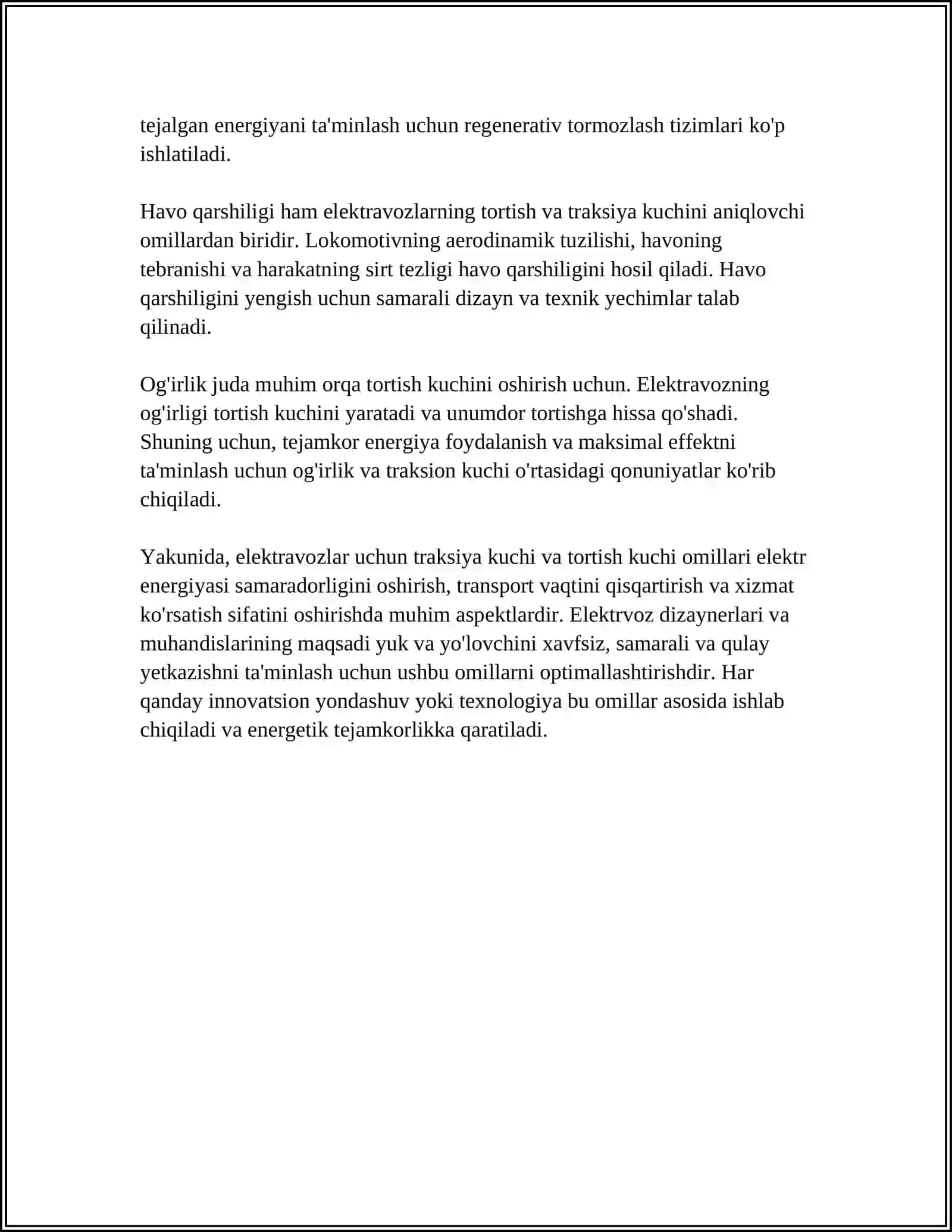 ELEKTRAVOZ TAFSIVLARINIG TURLI OMILARI 4