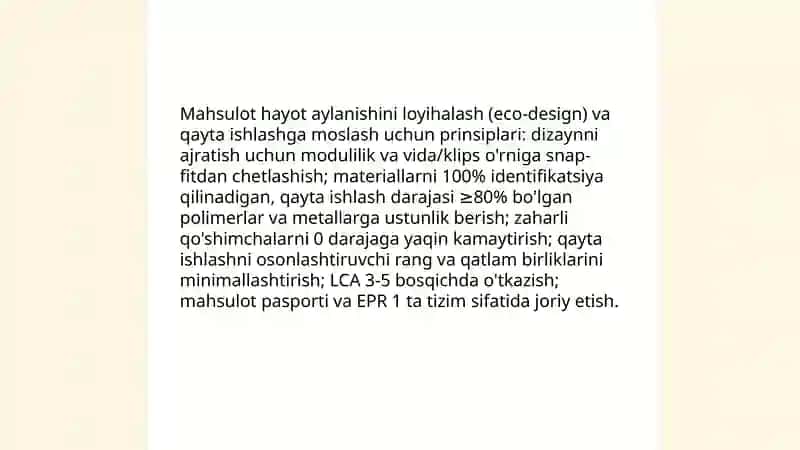 Yopiq zanjirli chiqindisiz texnologiyalar yaratish 4