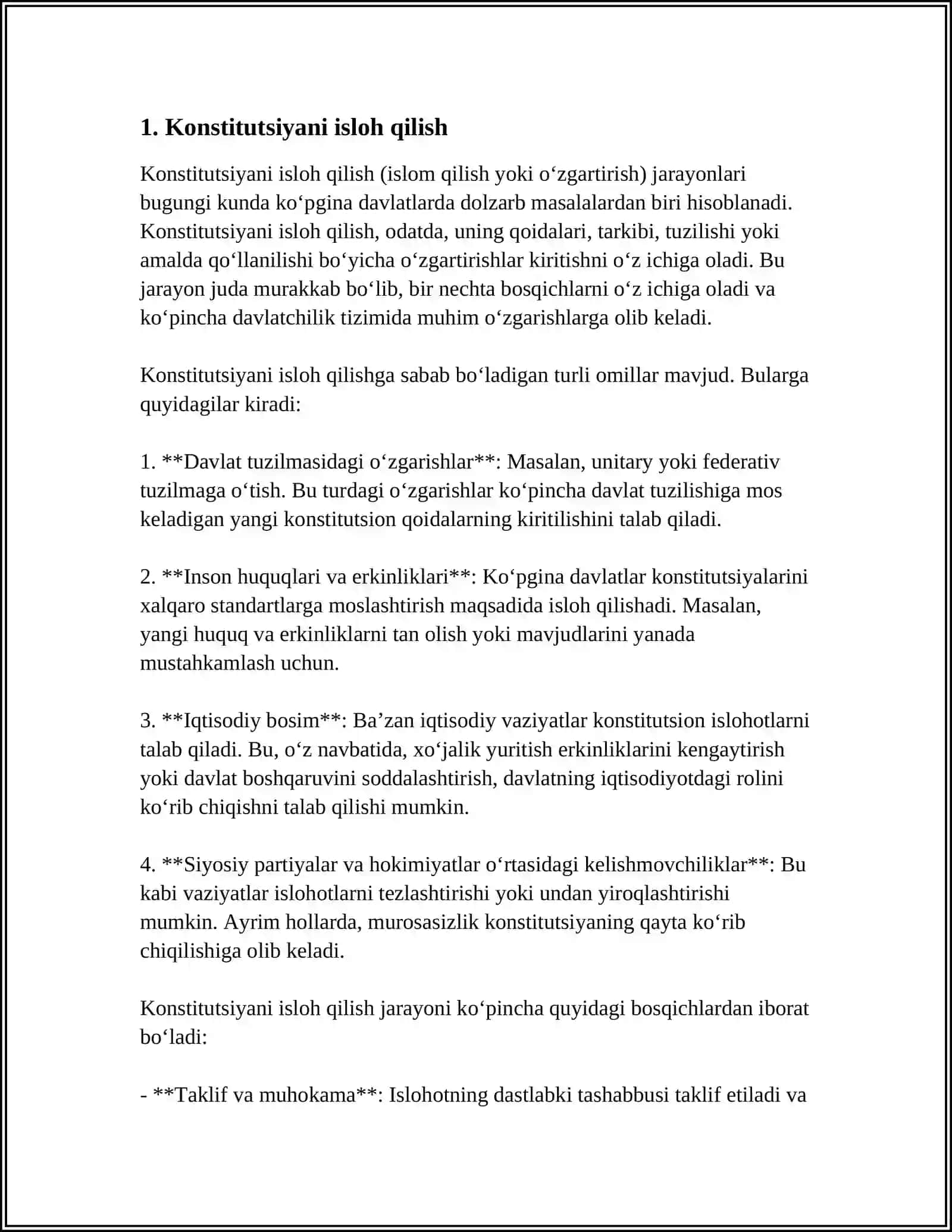 MUSTAQILLIK YILLARIDA DAVLAT BOSHQARUVI TIZIMIDA AMALGA OSHIRILGAN ISLOHOTLAR 4