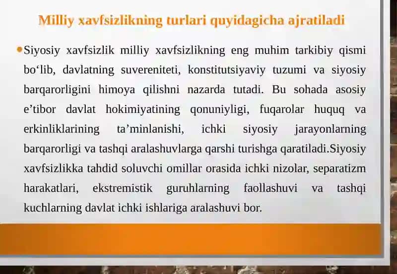Mamlakatimizning xavfsizligi va barqarorligini ta’minlash 4