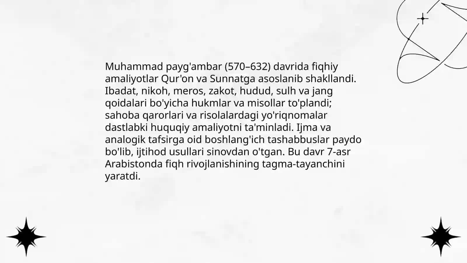 Ilk islomiy fiqhiy maktabining shakllanish tarixi va ularning tasnifi 4