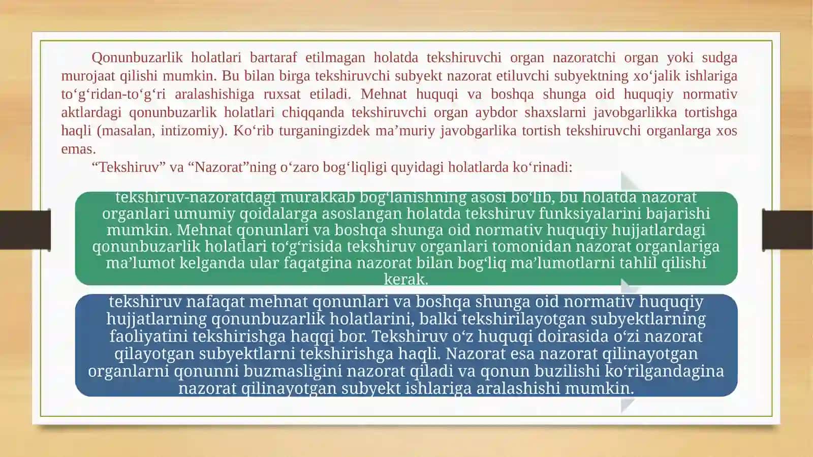 MEHNATGA OID MUNOSABATLARNINGSUBYEKTLARI.XODIMLAR VA ISH BERUVCHILARNING VAKILLIGI 4