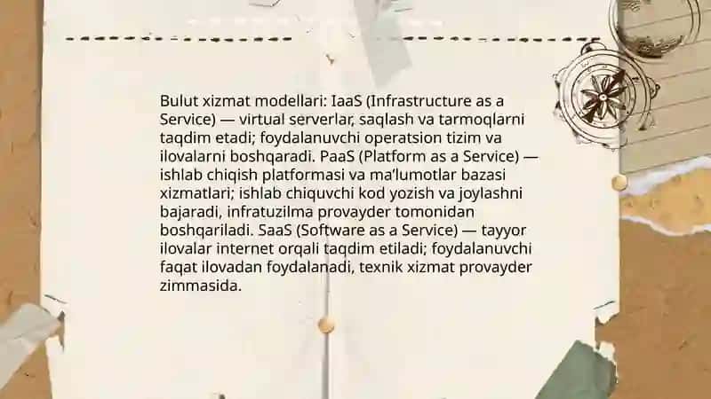 Bulutli texnologiyalar va ularning turlari 4