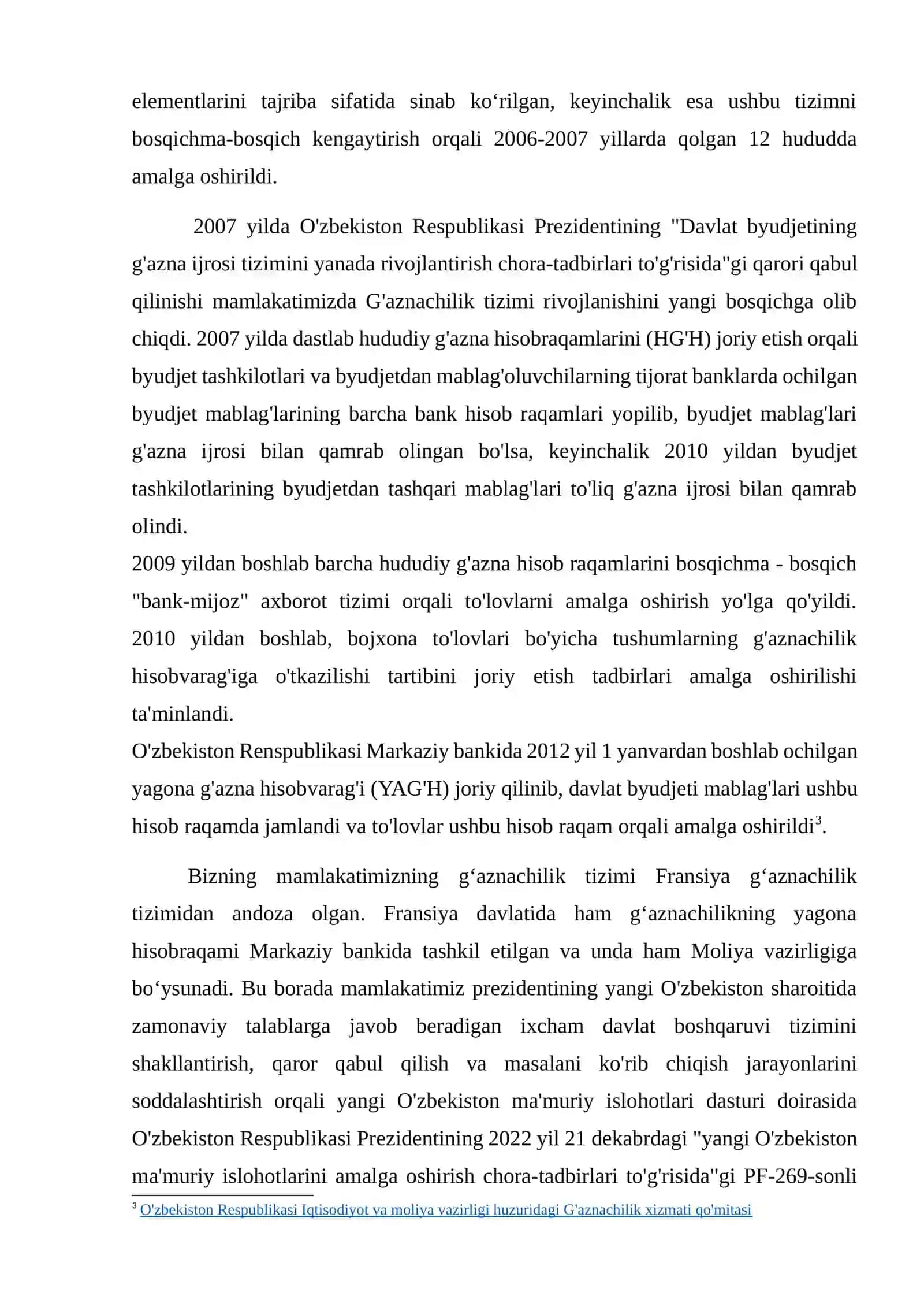 O‘zbekiston Respublikasi Iqtisodiyot va moliya vazirligida G‘aznachiligining tashkil etishi 4