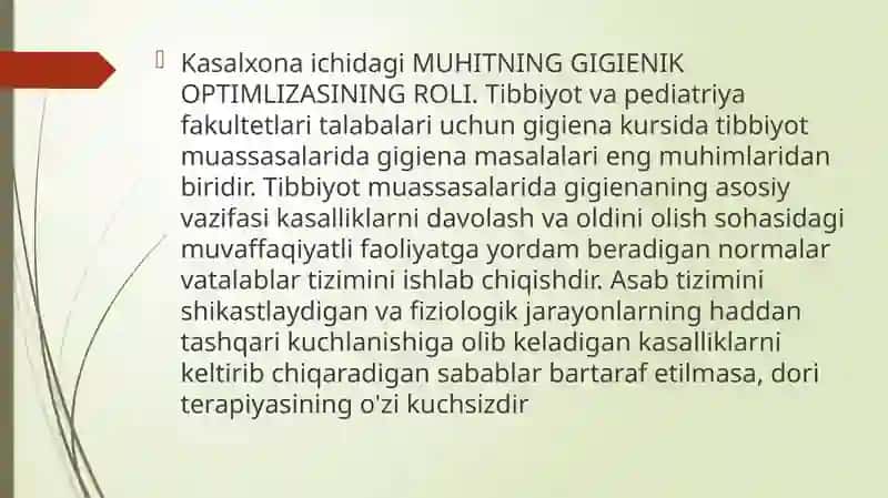 Loyiha materillari bo’yicha davolash-profilaktika muasssalarini baholash 4