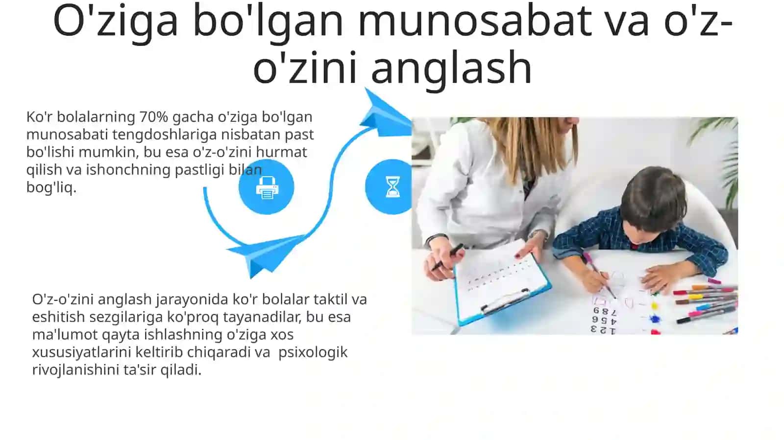 Ko'rishida nuqsoni bo'lgan bolalar psixik rivojlanishini tekshirish 4