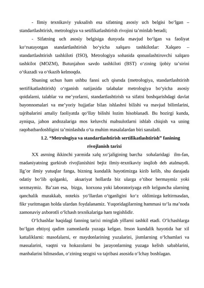 METROLOGIYA VA STANDARTLASHTIRISH 4
