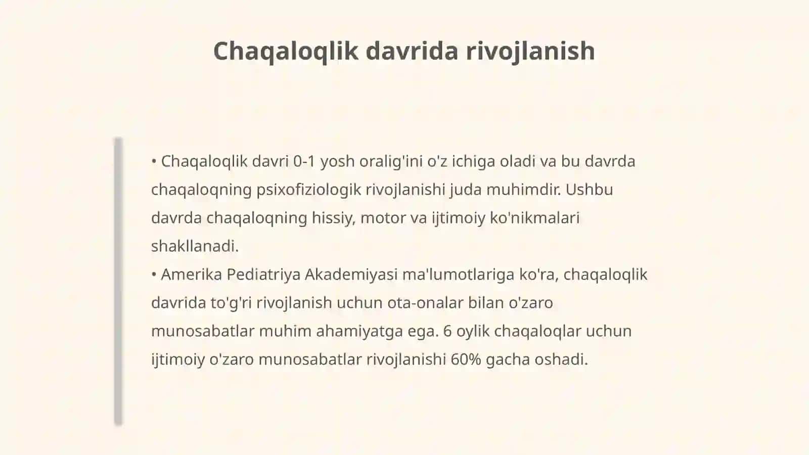 Perinatal va chaqaloqlik davrida psixofiziologik rivojlanishga xos xususiyatlar 4