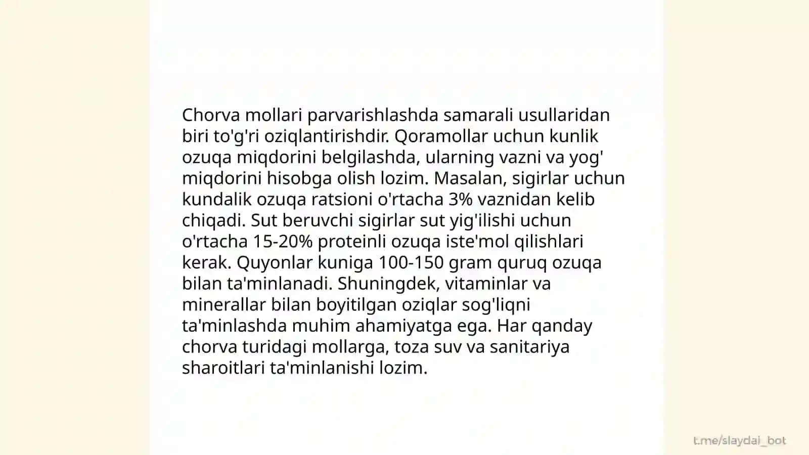 Sut va goʻsht ishlab chiqarish texnologiyasi 4