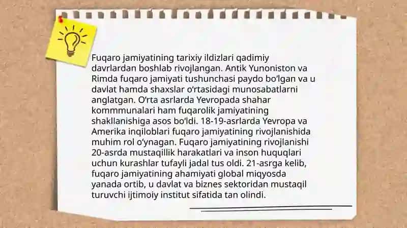 Fuqaro jamiyati g‘oyasining rivojlanish tarixi 4