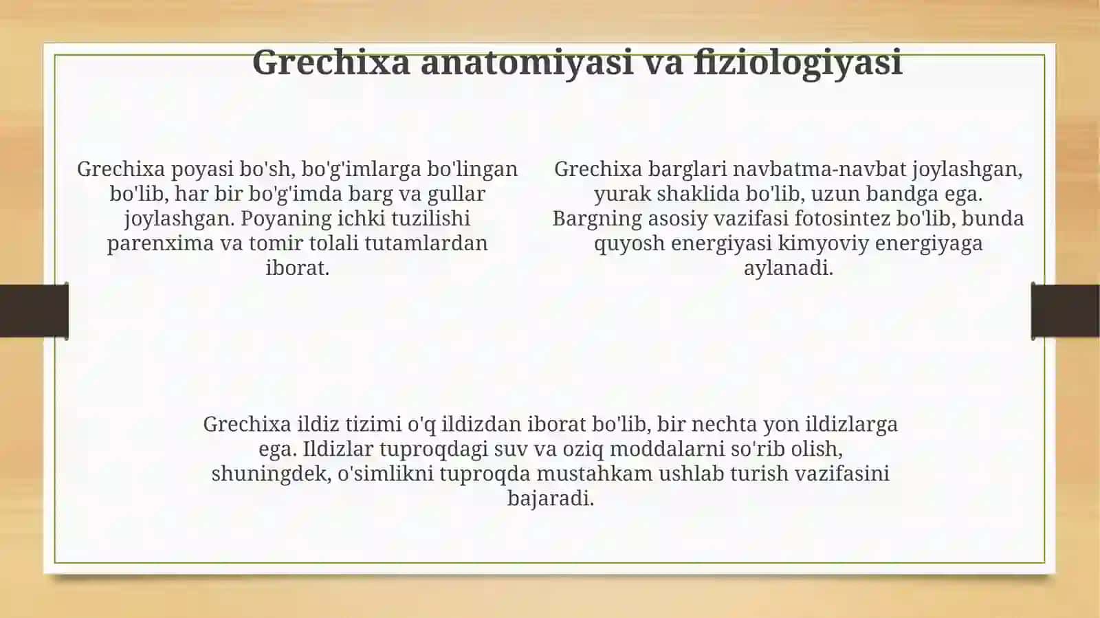 Grechka biologiyasi va yetishtirish texnologiyasi 4